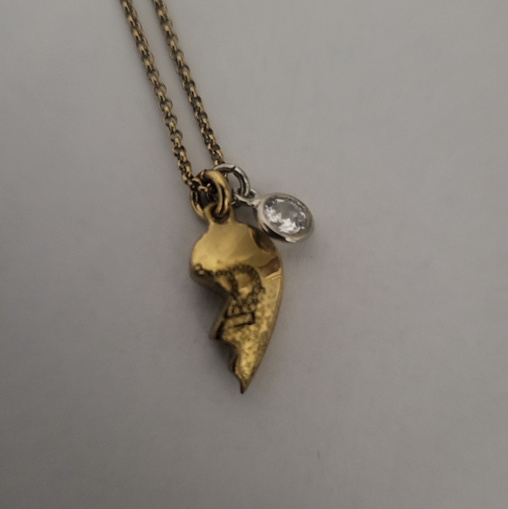 Juicy Couture Necklace (half heart), box and book